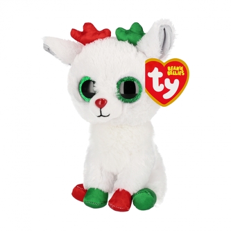 Pluszak 15 cm Renifer Snowdrop biały METEOR TY37383