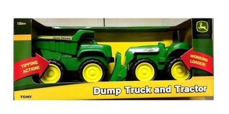 John Deere wywrotka + traktor TOMY