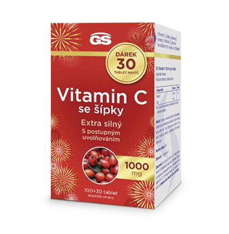 GreenSwan GS Vitamin C 1000 mg se šípky 100 + 30 tablet ZDARMA