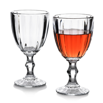 ELISE STRIPES Komplet 4 kieliszków 300mlprzezroczyste 9x9x17 cm