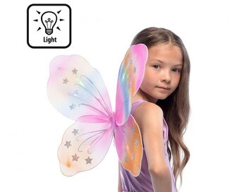 Andělská křídla s LED světly, 47 x 41 cm (kostýmový doplněk)