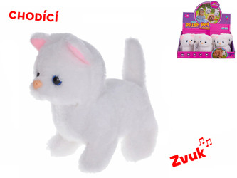 Kočka chodící se zvukovými efekty 16 cm