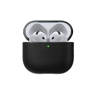 Nomad Modern Leather Case, black - Airpods 4