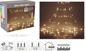 Łańcuch świetlny  100LED ADAPTER WW