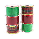 Ozdobná stuha, šířka 50 mm (směs vánočních motivů)