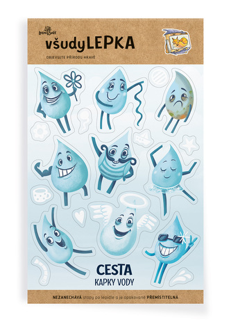 Lesní svět všudyLEPKA vel. 2 -001 - Kapky vody