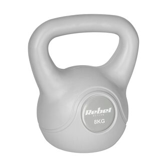 Kettlebell Bitumenový  8 kg šedý REBEL ACTIVE RBA-2322G-08 Kettlebell Bitumenový  8 kg šedý REBEL ACTIVE RBA-2322G-08
