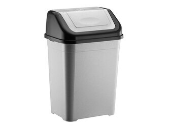 PLASTOVÝ ODPADKOVÝ KOŠ CLASSIC 35L S VÍKEM ŠEDÝ
