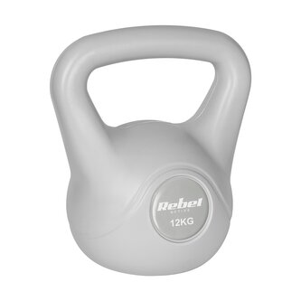 Kettlebell Bitumenový 12 kg šedý REBEL ACTIVE RBA-2322G-12 Kettlebell Bitumenový 12 kg šedý REBEL ACTIVE RBA-2322G-12