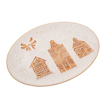 Keramický oválný servírovací talíř 19x26 cm, 4/32