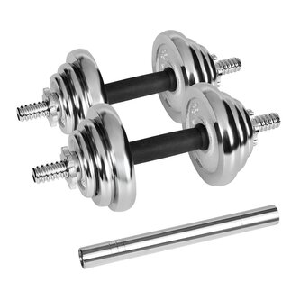 Činky chromované nastavitelné 20kg, REBEL ACTIVE RBA-2326-20 Činky chromované nastavitelné 20kg, REBEL ACTIVE RBA-2326-20