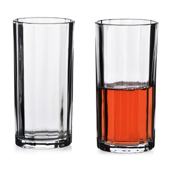 ELISE STRIPES Komplet 4 szklanek 360mlprzezroczyste 7x7x15 cm