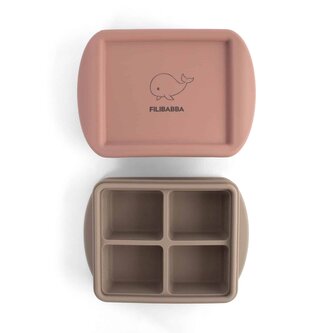 DVOJBALENIE MISKY NA DETSKÚ VÝŽIVU DO MRAZNIČKY 4x65ML FILIBABBA - ROSE MIX