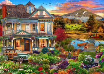 BLUEBIRD Puzzle Zahradní venkovský dům 500 dílků