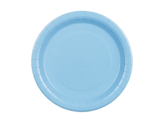 Papírové talíře světle modré 23 cm – 6 ks