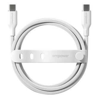 PanzerGlass® empower kabel (240 W) USB-C/USB-C, 1,2 m, bílý