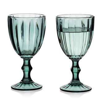 ELISE STRIPES Komplet 4 kieliszków 320m9x9x17 cm zielony