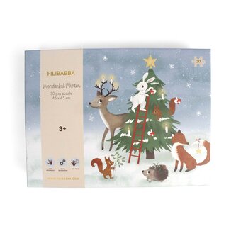 PUZZLE 30KS (45X45) FILIBABBA - WONDERFUL WINTER - FOREST FRIENDS