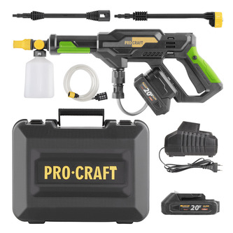 Sada aku tlaková myčka Procraft CW20 + baterie 20/2A a nabíječka 20/1 | SCW20/20-2A Sada aku tlaková myčka Procraft CW20 + baterie 20/2A a nabíječka 20/1 | SCW20/20-2A