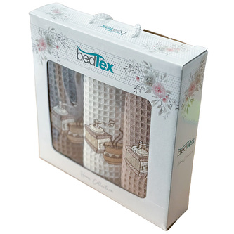 Dárková sada vaflových utěrek 3 ks Kávomlýnek