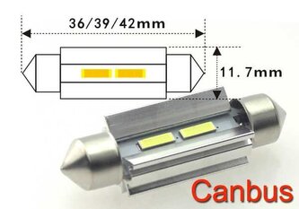 Žárovka LED SV8,5-8 sufit 39mm 12V/24W bílá