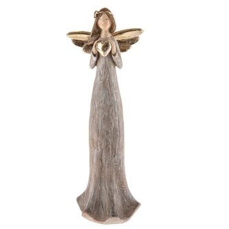 Polyresinový anděl se srdcem 25 cm, 4/32
