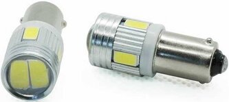 Žárovka LED-Ba9S 12-24V/3W bílá, 6xSMD5630 s čočkou