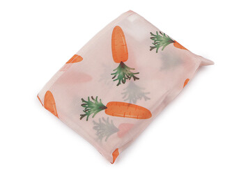 Skládací nákupní taška 49x40 cm pevná - 1 ks - 22 lososová světlá mrkev