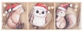 Dřevěná zimní zvířátka na zavěšení 6 x 7,5 x 0,5 cm, 6 ks v krabičce