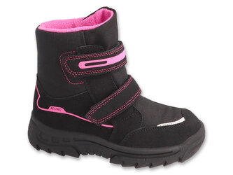 615X003 615Y003 - zimní dívčí boty Befado, černo-růž. 615PXY003_35