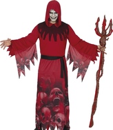 Pánský kostým ďábla s kapucí - Halloween - Velikost L L 52/54