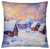 Vánoční polštář VÁNOČNÍ VESNIČKA III. 40x40 cm Mybesthome