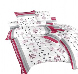 Dadka Povlečení flanel Liána vínová 140x220, 70x90 cm