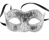 Flitrová maska pro dospělé, stříbrná