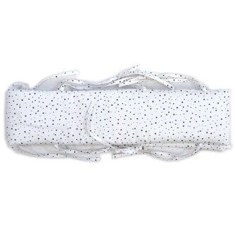 Mantinel 15x120cm - biela bodka