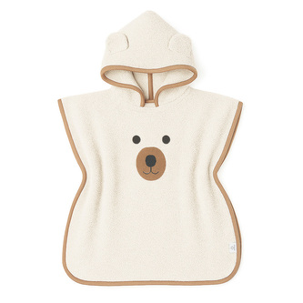 Detské kúpacie pončo smotanový macko