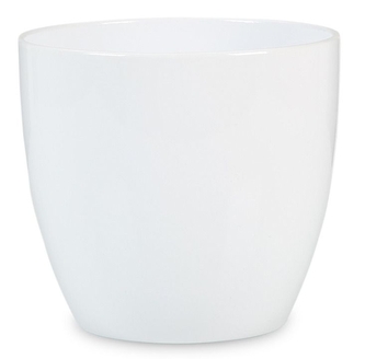 Keramický bílý květináč Basel XXL Ø 33 cm Keramický bílý květináč Basel XXL Ø 33 cm