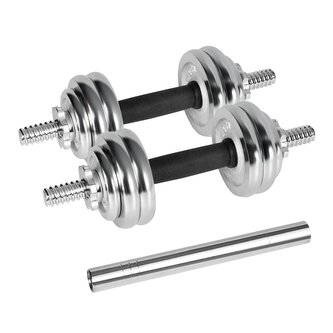 Činky chromované nastavitelné 15kg, REBEL ACTIVE RBA-2326-15
