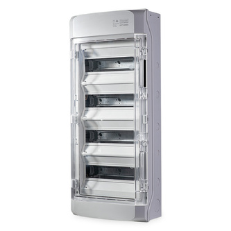 Rozvaděč NEPTUN 48 48mod. na omítku, průhl. dveře, 715x310x150mm