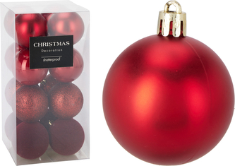 Komplet 16 bombek XMASBALL 6CM ZESTAW 16