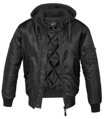 Bunda Brandit MA1 Sweat Hooded - černá, XXL Bunda Brandit MA1 Sweat Hooded - černá, XXL