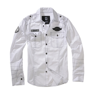 Košile s dlouhým rukávem Brandit Luis Vintageshirt - bílá, XL Košile s dlouhým rukávem Brandit Luis Vintageshirt - bílá, XL