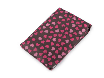 Skládací nákupní taška 49x40 cm pevná - 1 ks - 30 hnědá srdce