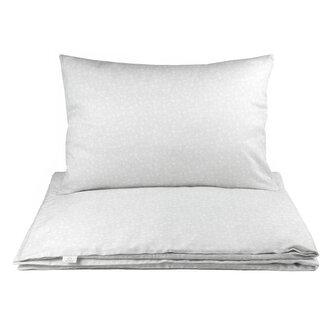 Detské obliečky SOFTELLO 90x130cm - svetlosivé kvietky