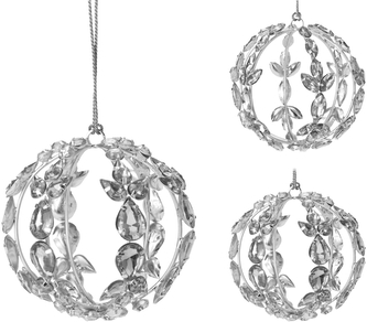 BOMBKA ŚWIĄTECZNA AŻUROWA 8CM BOMBKA ŚWIĄTECZNA AŻUROWA 8CM