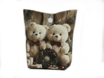 Forbyt Vánoční dveřní zarážka Medvídci CYC31007 22x23 cm