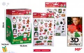 Naklejki świąteczne Boże Narodzenie 3D MIX