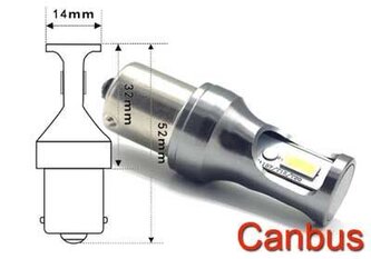 Žárovka LED Ba15S 12V /11W, bílá,CANBUS, 2xSMD3570