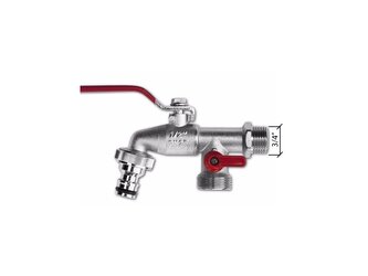 Ventil zahradní G 3/4", 2 x koncovka G 1"
