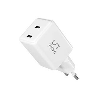 iWant 35W GaN síťová nabíječka bílá